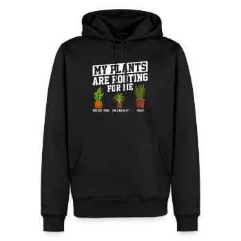 Jardinier jardinier amateur - Sweat à capuche Premium bio Homme - noir - Devant - Nico (187cm)
