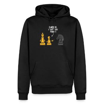 Schach Meme Daddy Ich will dieses Pony - Männer Premium Bio Hoodie - Schwarz - Vorne - Nico (187cm)