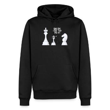 Schach Meme Daddy Ich will dieses Pony - Männer Premium Bio Hoodie - Schwarz - Vorne - Nico (187cm)