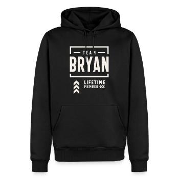 Team Bryan Lebenslanges Mitglied Lustiger Name Bryan - Männer Premium Bio Hoodie - Schwarz - Vorne - Nico (187cm)
