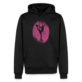 Patins à roulettes Patins à roulettes Empreinte digitale Patin à roulettes - Sweat à capuche Premium bio Homme - noir - Devant - Nico (187cm)