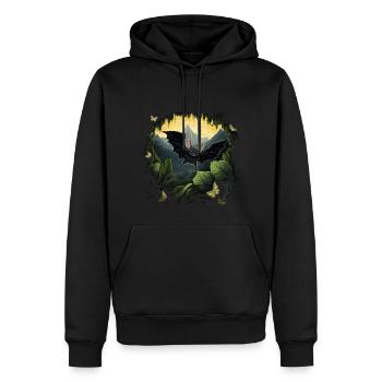 Chauves-souris Amoureux des animaux Nature Forêt tropicale Jungle - Sweat à capuche Premium bio Homme - noir - Devant - Nico (187cm)