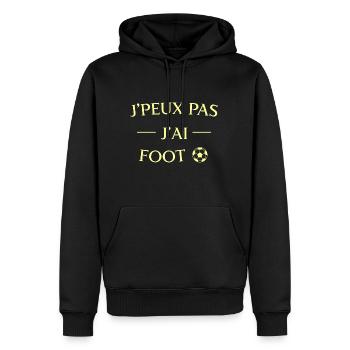 I CAN'T I HAVE FOOTBALL - Men’s Premium Organic Hoodie - black - Front - Nico (187cm)