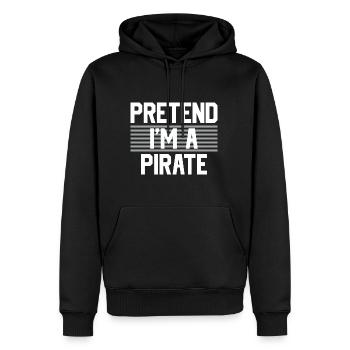 Costume d’Halloween Faites semblant d’être un pirate - Sweat à capuche Premium bio Homme - noir - Devant - Nico (187cm)