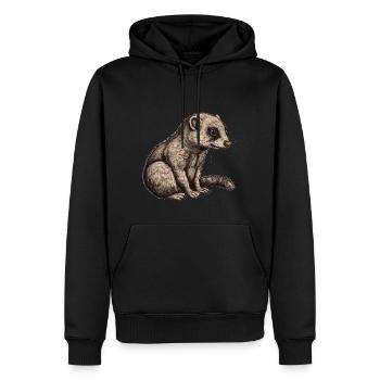 Baby Mungo Mangusten - Männer Premium Bio Hoodie - Schwarz - Vorne - Nico (187cm)