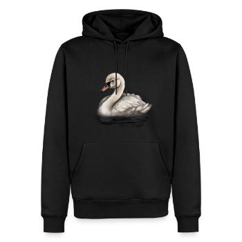 Bébé cygne Oiseau Poussin - Sweat à capuche Premium bio Homme - noir - Devant - Nico (187cm)