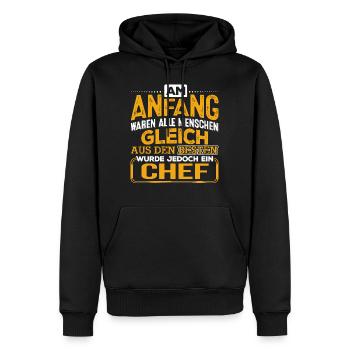 CHEF - Der Beste - Männer Premium Bio Hoodie - Schwarz - Vorne - Nico (187cm)
