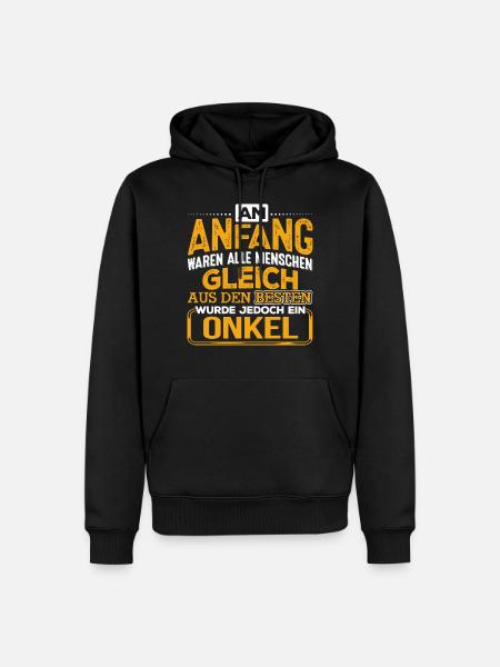 ONKEL - Der Beste - Männer Premium Bio Hoodie - Schwarz