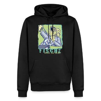 Sternzeichen-Fische - Männer Premium Bio Hoodie - Schwarz - Vorne - Nico (187cm)
