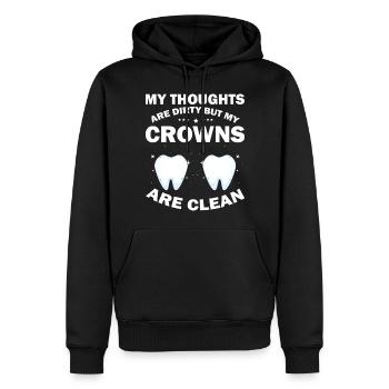 Conception de cliniques dentaires et de techniciens de laboratoire dentaire - Sweat à capuche Premium bio Homme - noir - Devant - Nico (187cm)