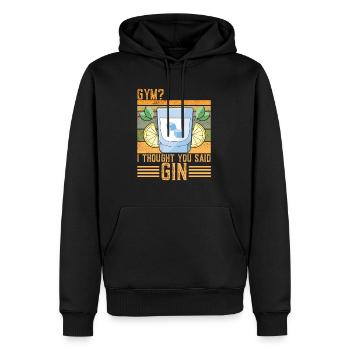 Lustiger Gin-Spruch - Männer Premium Bio Hoodie - Schwarz - Vorne - Nico (187cm)