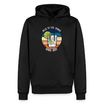 Alle Guten Dinge Sind Dry Lustiges Gin Wortspiel - Männer Premium Bio Hoodie - Schwarz - Vorne - Nico (187cm)