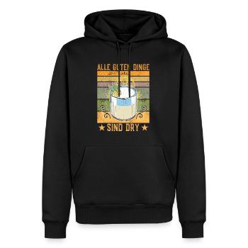 Alle Guten Dinge Sind Dry Lustiges Gin Wortspiel - Männer Premium Bio Hoodie - Schwarz - Vorne - Nico (187cm)