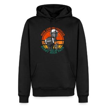 Mein Lieblingsspieler Nennt Mich Papa Football - Männer Premium Bio Hoodie - Schwarz - Vorne - Nico (187cm)