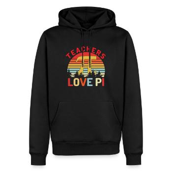 LES ENSEIGNANTS ADORENT L’IP - Sweat à capuche Premium bio Homme - noir - Devant - Nico (187cm)