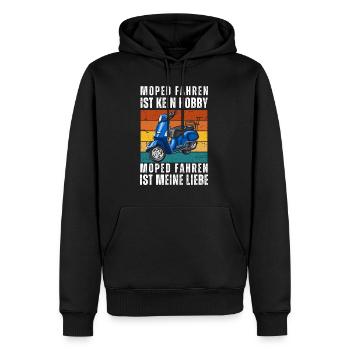 Mofa Moped fahren Lustiges Geschenk Retro Moped - Männer Premium Bio Hoodie - Schwarz - Vorne - Nico (187cm)
