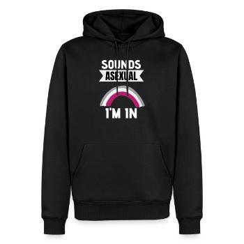 Ace Pride Month Regenbogen LGBT Geschenk Asexuell - Männer Premium Bio Hoodie - Schwarz - Vorne - Nico (187cm)