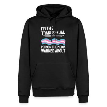 Transsexuell Gay Pride LGBTQ Geschenk Transgender - Männer Premium Bio Hoodie - Schwarz - Vorne - Nico (187cm)