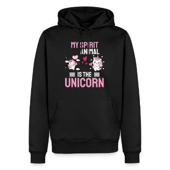 Fantasy Tierliebhaber Geschenk Lustiges Einhorn - Männer Premium Bio Hoodie - Schwarz - Vorne - Nico (187cm)