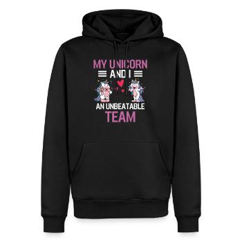 Fantasy Kreatur Fabelwesen Geschenk Tier Einhorn - Männer Premium Bio Hoodie - Schwarz - Vorne - Nico (187cm)
