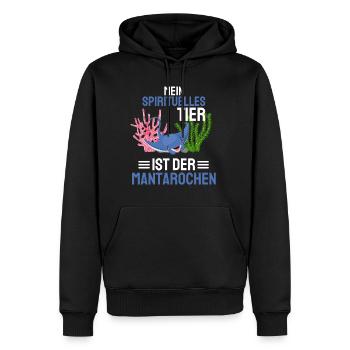 Mantarochen Tier Lustiges Geschenk Stachelrochen - Männer Premium Bio Hoodie - Schwarz - Vorne - Nico (187cm)