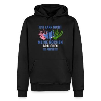 Meerestier Ozean Tier Geschenk Lustiges Rochen - Männer Premium Bio Hoodie - Schwarz - Vorne - Nico (187cm)