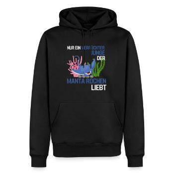 Meerestier Ozean Tier Jungen Geschenk Mantarochen - Männer Premium Bio Hoodie - Schwarz - Vorne - Nico (187cm)