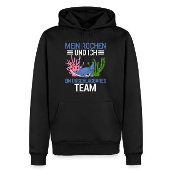 Tierliebhaber Ozean Tier Geschenk Mantarochen - Männer Premium Bio Hoodie - Schwarz - Vorne - Nico (187cm)