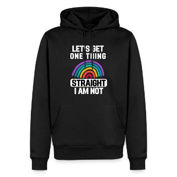 Rainbow Queer Gay Pride Cadeau drôle LGBT - Sweat à capuche Premium bio Homme - noir - Devant - Nico (187cm)