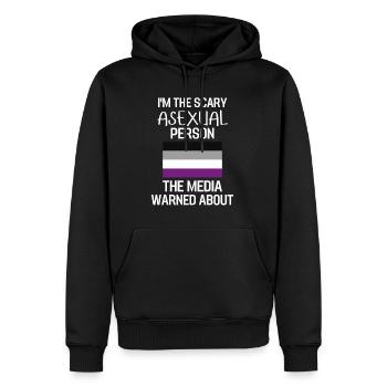 Ace Pride Month LGBT Regenbogen Geschenk Asexuell - Männer Premium Bio Hoodie - Schwarz - Vorne - Nico (187cm)
