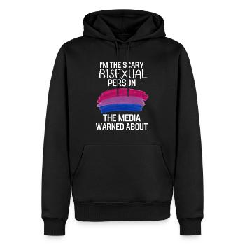 Bi Pride Mois Bi Flag LGBT Cadeau Bisexuel - Sweat à capuche Premium bio Homme - noir - Devant - Nico (187cm)
