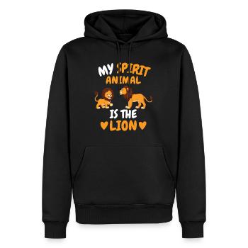 Afrique Amoureux des animaux Safari Animal Cadeau Lion - Sweat à capuche Premium bio Homme - noir - Devant - Nico (187cm)