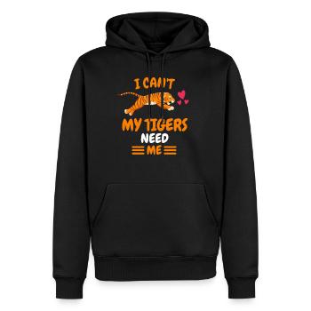 Zoo Tierliebhaber Geschenk Lustiges Tiger - Männer Premium Bio Hoodie - Schwarz - Vorne - Nico (187cm)
