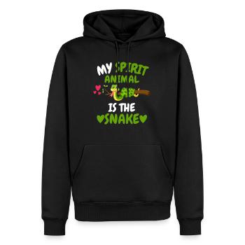 Amoureux des animaux Reptiles Animal Gift Snake - Sweat à capuche Premium bio Homme - noir - Devant - Nico (187cm)