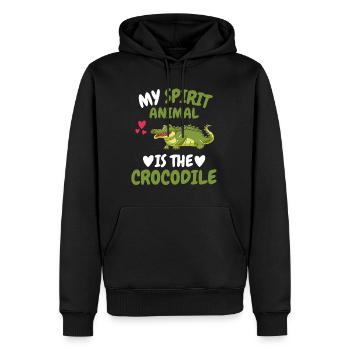 Amoureux des animaux Reptiles Animal Gift Crocodile - Sweat à capuche Premium bio Homme - noir - Devant - Nico (187cm)