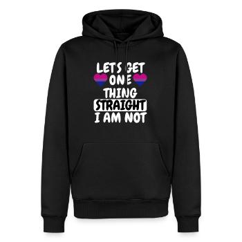 Bisexuell Herz Bi Pride LGBTQ Geschenk Bisexuell - Männer Premium Bio Hoodie - Schwarz - Vorne - Nico (187cm)