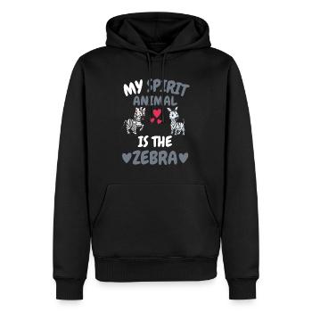 Mein spirituelles Tier Afrika Tier Geschenk Zebra - Männer Premium Bio Hoodie - Schwarz - Vorne - Nico (187cm)