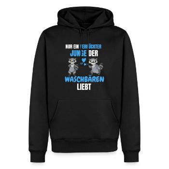 Trash Panda Tierliebhaber Jungs Geschenk Waschbär - Männer Premium Bio Hoodie - Schwarz - Vorne - Nico (187cm)