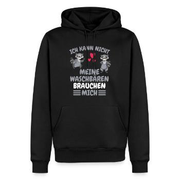 Trash Panda Tier Lustiges Geschenk Waschbär - Männer Premium Bio Hoodie - Schwarz - Vorne - Nico (187cm)