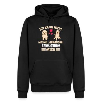 Hunde Hundebesitzer Lustiges Geschenk Labrador - Männer Premium Bio Hoodie - Schwarz - Vorne - Nico (187cm)