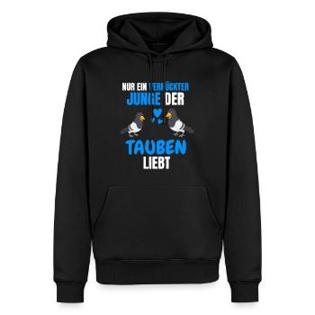 Jungen Taubenzüchter Vogel Jungs Geschenk Taube - Männer Premium Bio Hoodie - Schwarz - Vorne - Nico (187cm)