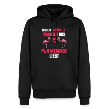 Tropisches Tier Mädchen Lustiges Geschenk Flamingo - Männer Premium Bio Hoodie - Schwarz - Vorne - Nico (187cm)