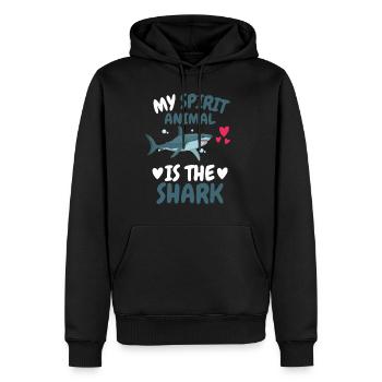 Mein spirituelles Tier Ozean Tier Geschenk Hai - Männer Premium Bio Hoodie - Schwarz - Vorne - Nico (187cm)