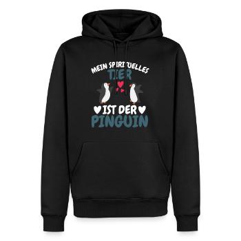 Antarktis Tier Spirituelles Tier Geschenk Pinguin - Männer Premium Bio Hoodie - Schwarz - Vorne - Nico (187cm)