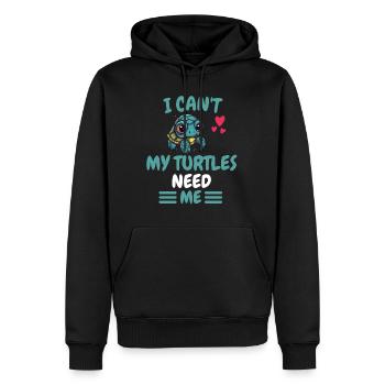 Je ne peux pas offrir d’animal océanique à une tortue - Sweat à capuche Premium bio Homme - noir - Devant - Nico (187cm)