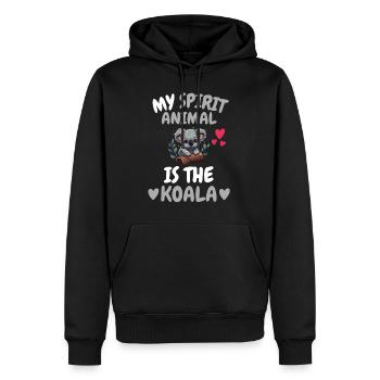 Mein spirituelles Tier Geschenk Australien Koala - Männer Premium Bio Hoodie - Schwarz - Vorne - Nico (187cm)
