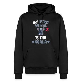 Mein spirituelles Tier Geschenk Australien Koala - Männer Premium Bio Hoodie - Schwarz - Vorne - Nico (187cm)