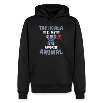 Animal préféré Australie Animal Gift Zoo Koala - Sweat à capuche Premium bio Homme - noir - Devant - Nico (187cm)