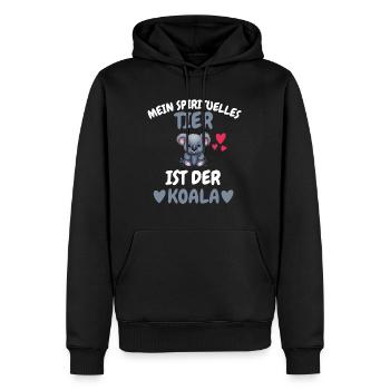 Zoo Tier Mein spirituelles Tier ist der Koala - Männer Premium Bio Hoodie - Schwarz - Vorne - Nico (187cm)