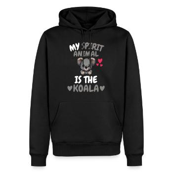 Mein spirituelles Tier Geschenk Australien Koala - Männer Premium Bio Hoodie - Schwarz - Vorne - Nico (187cm)